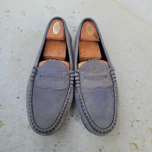 Allen Edmonds Ventura Hwy Penny Loafer Herren 11 EEE Blau Nubuk Autofahren Mokassin - Bild 1 von 9