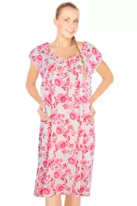 JEFFRICO Nightgowns For Women Short Sleeve Soft Sleepwear Comfy Nightshirts 819 - Picture 1 of 41