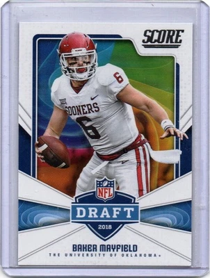 2018 Score NFL Draft Football Card # 17 Baker Mayfield RC - Image 1 of 2