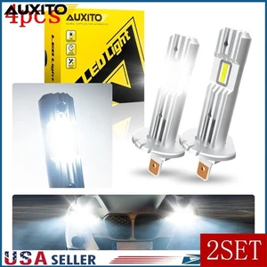 AUXITO FREE ERROR H1 LED 20000LM High Headlight Low Beam Kit 200W Bulb 6500K 4X - Picture 1 of 20