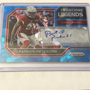 2020 Prizm Patrick Peterson Blue Cracked Ice Franchise Auto /35 Autograph - Picture 1 of 2