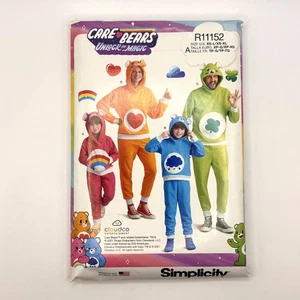 Simplicity Pattern R11152 Unisex Care Bears Costume 2 Piece XS-L/XS-XS-XL Uncut - Picture 1 of 3