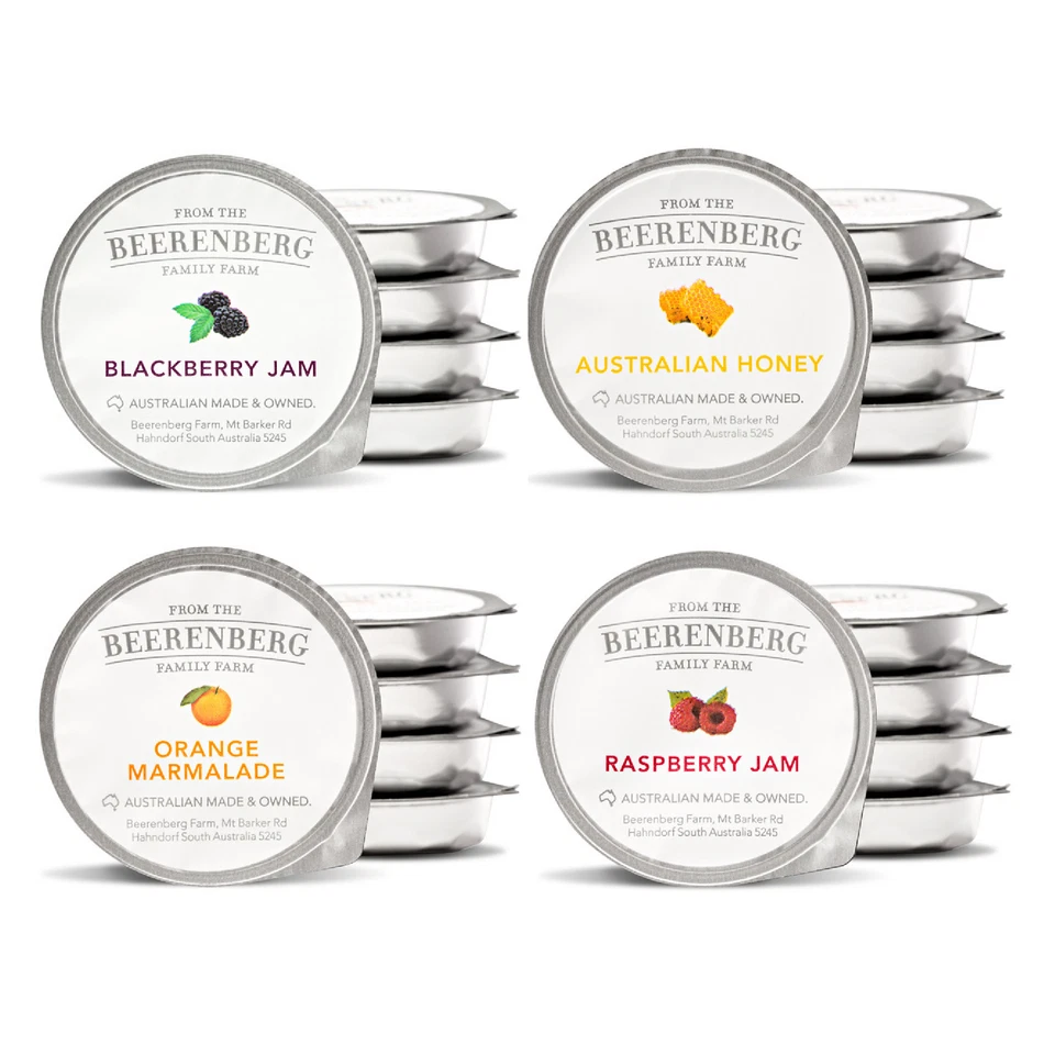 BULK LOT 480 x Beerenberg Mixed Jams Raspberry, Honey, Blackberry, Marmalade 14G - Image 1 of 1