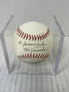 Ted Giannoulas The Famous San Diego Chicken Signed Babe Ruth League Baseball D3 - Picture 1 of 5