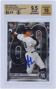 Aaron Judge New York Yankees Signed 2022 Topps Now 60th #929 BAS 9.5/10 Card - Picture 1 of 3