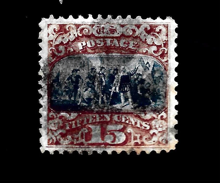 US 1869 Sc# 119 15 c Landing of Columbus - Used - Crisp Color - Centered - Image 1 of 1