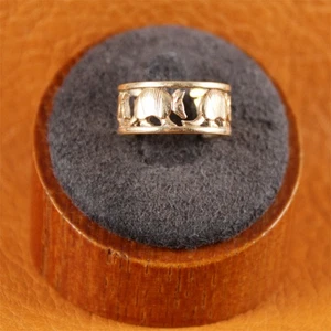 Retired James  Avery ARMADILLO Open Work Wide Band Ring 14K Yellow Gold Sz 4.75 - Picture 1 of 8