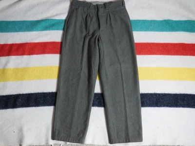 VTG 60s Jadran Yugoslavian Olive Green Wool Military 30x28 Field Trousers Pants - Image 1 of 4