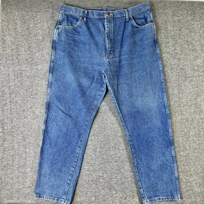 Rustler Jeans Men’s Size 42x32 Blue Denim Straight Leg Western Cowboy Workwear - Image 1 of 4