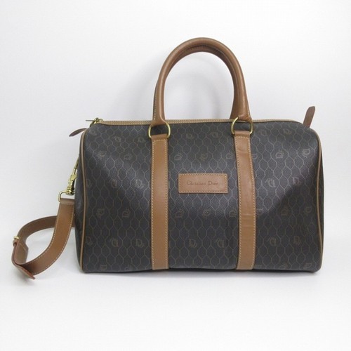 Autentica borsa Christian Dior logo Boston PVC pelle VINTAGE made in France