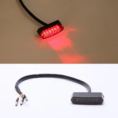 LED Mini Bremslicht Rücklicht Schwarz E-Geprüft Universal Für Motorrad Quad ATV - Bild 1 von 4