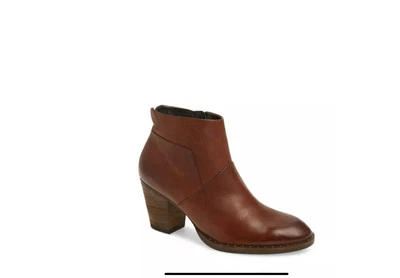 Paul Geeen Stella Bootie Sadle Stud Welt Leather Block Almond Size 10 - Image 1 of 4