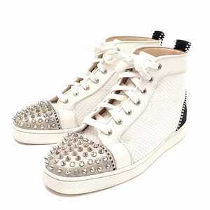 Christian Louboutin Herren High-Top Leder Sneaker, weiß, Größe 25,0 cm, 40, Roc - Bild 1 von 13