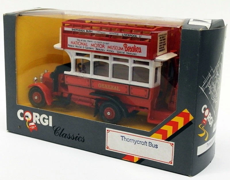 Corgi Diecast Model Bus C858/1 - Thornycroft Bus (Beaulieu) - Red - Image 1 of 2