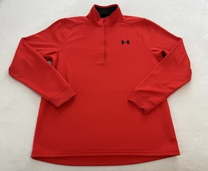 Under Armour 1/4 Zip Herren sportlich sportlich aktiv Oberteil Sweatshirt rot ColdGear "M" - Bild 1 von 7