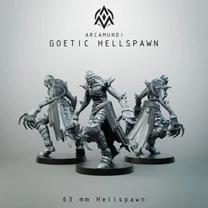 Goetic Hellspawn Trench Crusade Miniature 63mm tall RPG Painting - Picture 1 of 3