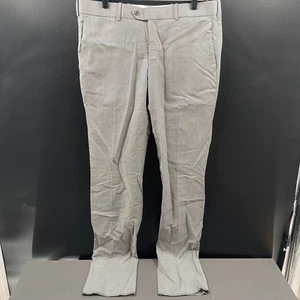 NWOT COPPLEY Men's 36x36 Unhemmed White Black Houndstooth Dress Pants 100% Wool - Picture 1 of 7