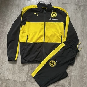 BORUSSIA DORTMUND 2018 2019 Warm Up Set TRAINING TRACK JACKET PUMA SIZE Small - Picture 1 of 7
