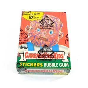 Topps Garbage Pail Kids 1987 serie 10 caja con precio (48) sin X-Out envuelto en la BBCE - Imagen 1 de 2