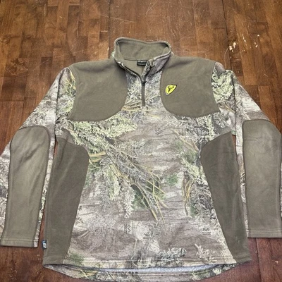 Scent Blocker 1/4 Zip Dreamseason Protect Fleece Jacket Mossy Oak Size XL Men S3 - Image 1 of 4