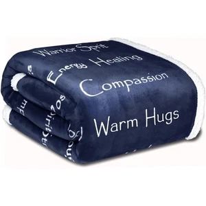 BLANKET Compassion Strength Get Well Gift Blanket (50 x 65 Navy Blue) - Picture 1 of 8