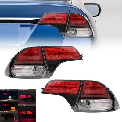 Par de luces LED de señal de giro de luz de freno trasera aptas para Honda Civic Sedán 2006-2011 Foto 1 de 4