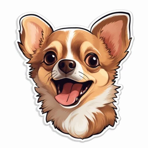 8X Autoaufkleber Sticker Niedlicher Chihuahua Aufkleber 9X9 cm - Bild 1 von 1