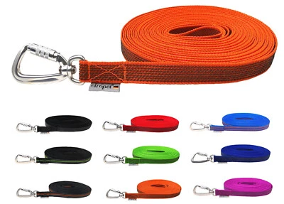 Hundeleine gummiert SICHERHEITSHAKEN für Hunde bis 100Kg / Schleppleine gummiert - Bild 1 von 3