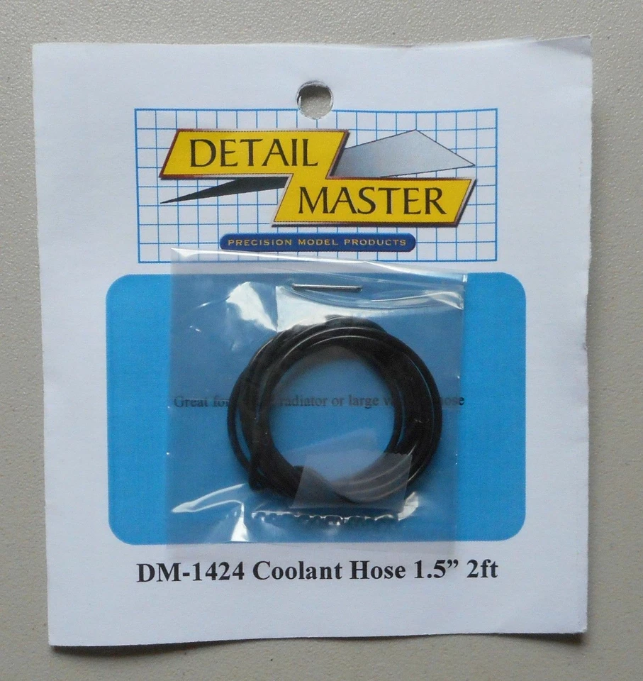 Detail Master 1424 x 1/24-1/25 2 pies. Manguera de refrigerante negra (1-1/2" de diámetro) Foto 1 de 1