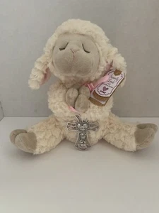 Ganz Serenity Lamb w/ Crib Cross Pink Nice Baby Lovey Plush Gift NWT (lotF) - Picture 1 of 7
