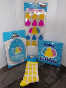PEEPS Chicks Decor / Toys Easter Basket Pachinko, Window Clings, Napkins, Socks - Picture 1 of 12