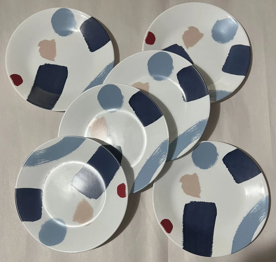 Placas de aperitivo resistentes a astillas Corelle, 6 piezas, salpicaduras vívidas Foto 1 de 4