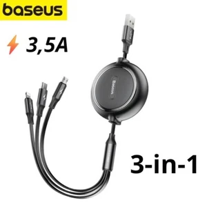 Baseus Kabel ładujący 3w1 Kabel USB / Micro-USB / Kabel do iPhone / USB-C 35-120cm - Zdjęcie 1 z 6