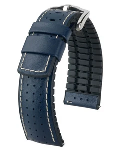 UHRENARMBAND HIRSCH TIGER KALBSLEDER KAUTSCHUK 18 MM, 20, 21 MM, 22 MM, 24 MM DE - Picture 1 of 20