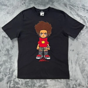 Vintage Boondocks Embroidered Black T Shirt Men L/XL Y2k Huey Anime Cartoon - Picture 1 of 8
