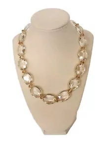 Champagner Facettiert Kegel Kristall Klar Glas Perlen 18"" Strang Halskette - Bild 1 von 10