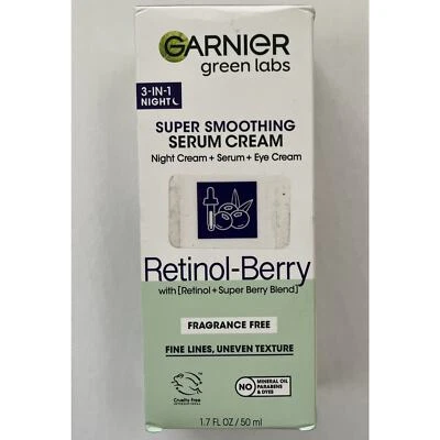 Garnier Serum Cream 3in1 Night Cream Serum Eye Cream Retinol Berry 1.7oz - Image 1 of 4