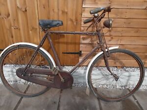Vintage Rod Brake Rudge Whitworth Gents Bicycle Project For Restoration 1953