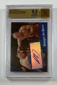 2010 Topps UFC Main Event #100 Georges St-Pierre 9.5 Gem Mint 9.5 Auto 10 SF-353 - Picture 1 of 2