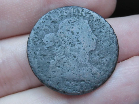1797? Draped Bust Large Cent Penny- With Stems Cover