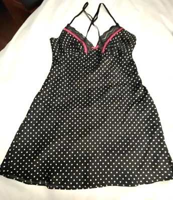 apt 9 intimates 女式圆点设计黑色/粉色/白色 S 码 — 第 1/4 张图片