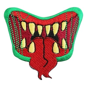 Monster Mouth Patch, Monster patch, Embroidery Iron on Sew on Patch 7x7cm - Picture 1 of 1