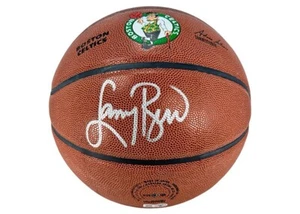 Larry Bird Signed Boston Celtics Wilson NBA Team Logo Basketball Beckett - Picture 1 of 3