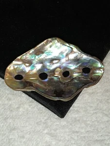 Brosche reine Perlmutt Paua Abalone Muschel (N) - Bild 1 von 4