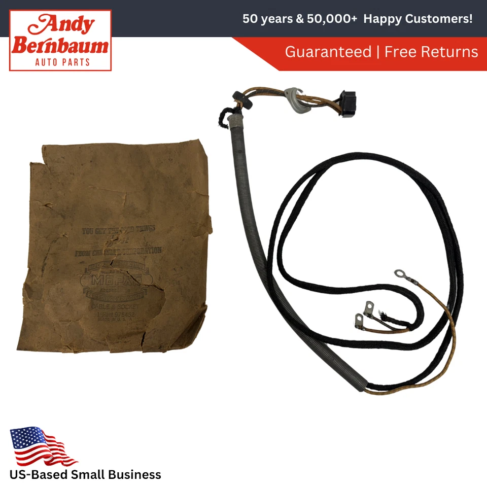 Conjunto de cable y enchufe de faros Plymouth P14 1942 975452 nuevo de stock Foto 1 de 4