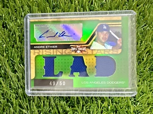 2008 Topps Triple Threads ANDRE ETHIER Green Auto/Jersey /50 Dodgers - Picture 1 of 2