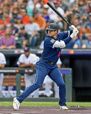Shohei Ohtani Los Angeles Angels Unsigned 2021 ASG Hitting Photograph Cover