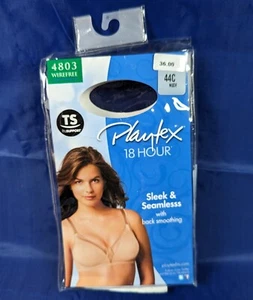 Playtex 18 Hour Bra 4803 Wire Free 44C Nude Sleek Seamless Silky Soft Smoothing - Picture 1 of 5