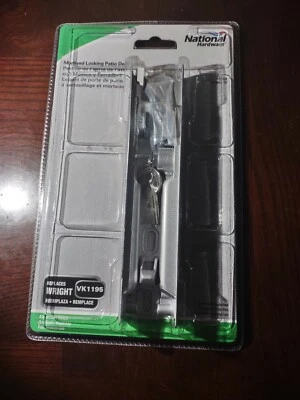 National N349-175 S843-185 Llave Mortajada Cerradura Puerta Patio Acabado Aluminio Foto 1 de 4