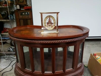 BULOVA - TABLE TOP MANTLE CLOCK " B1750 BRASS  FINISH SKELETON CLOCK B1750 - Image 1 of 4